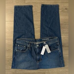 NWT OuterKnown Tencel Organic Cotton Blend Liberty Straight Leg Jeans Size 32